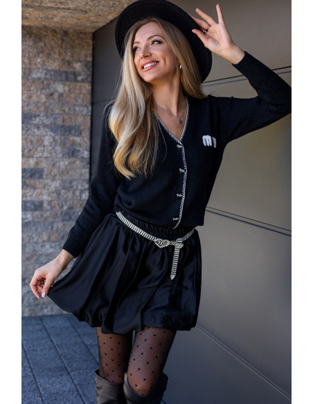 Sweter na Guziczki Mon Czarny