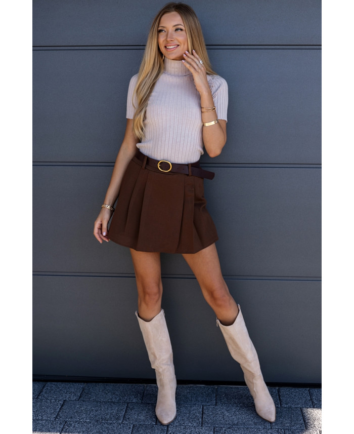 Golfik Sweterkowy Flower Beżowa