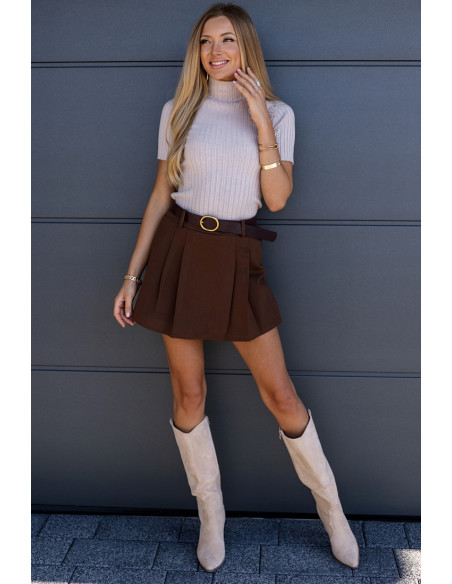 Golfik Sweterkowy Flower Beżowa