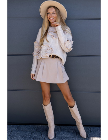 Krótkie Spodenki Figo Beżowe