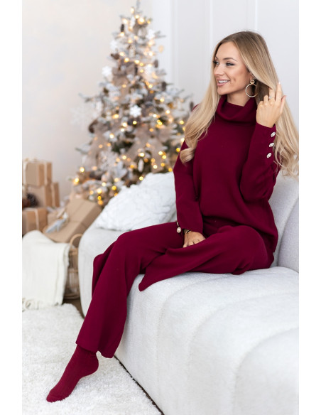 Komplet Cozy Bordowy