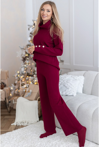 Komplet Cozy Bordowy