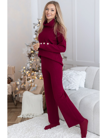 Komplet Cozy Bordowy