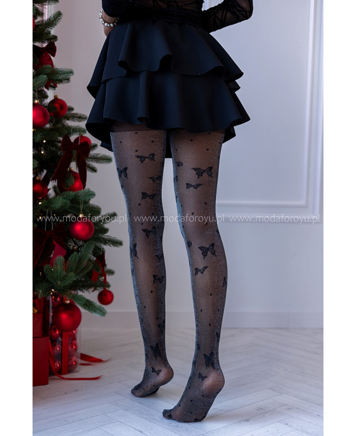 Rajstopy Butterfly Silver