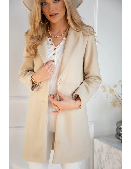 Płaszcz Dyplomatka Jasny Beż