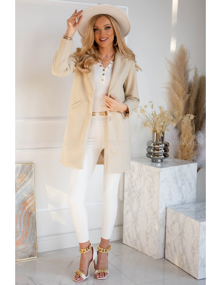 Płaszcz Dyplomatka Jasny Beż