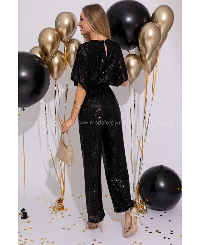 Kombinezon Cekinowy Primo Czarny