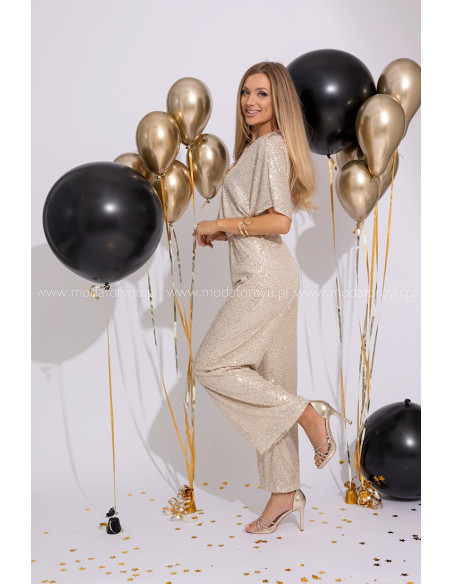 Kombinezon Cekinowy Primo Jasne Złoto