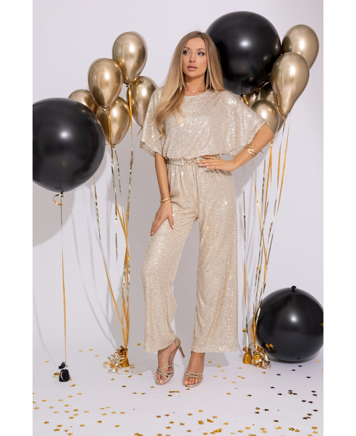 Kombinezon Cekinowy Primo Jasne Złoto