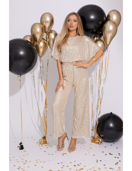 Kombinezon Cekinowy Primo Jasne Złoto
