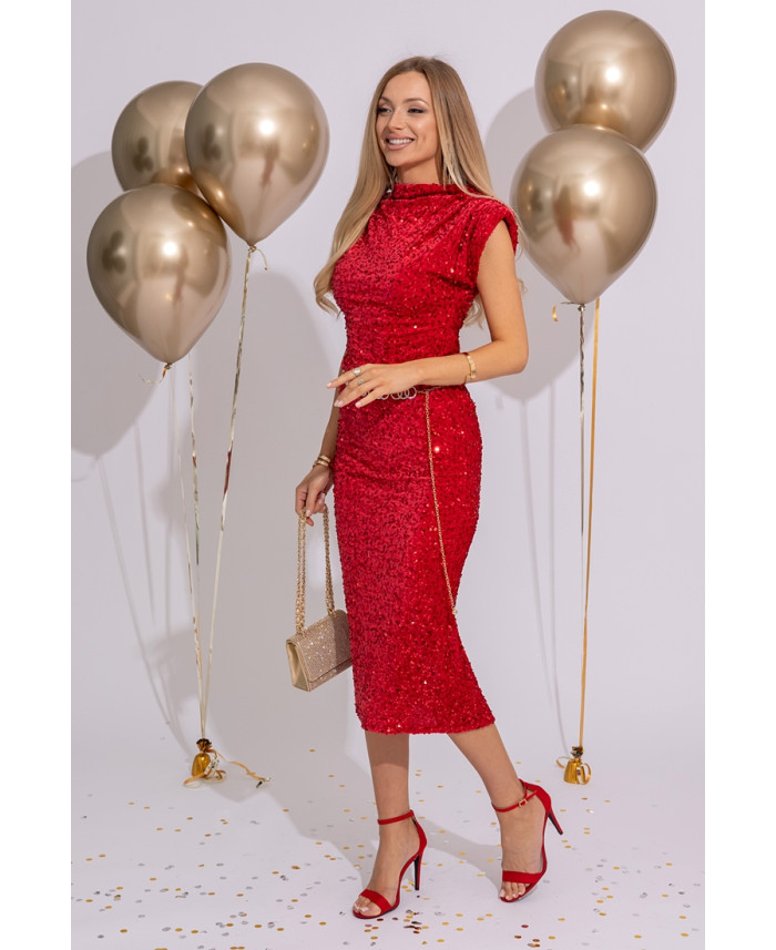 Bluzka Cekinowa Nina Czerwona