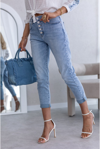 Spodnie Jeans Boyfrindy Buttoni