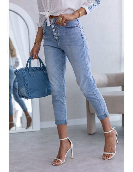 Spodnie Jeans Boyfrindy Buttoni