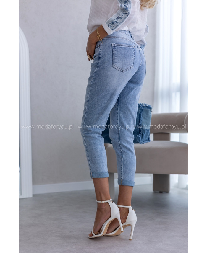 Spodnie Jeans Boyfrindy Buttoni