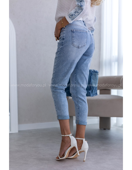 Spodnie Jeans Boyfrindy Buttoni