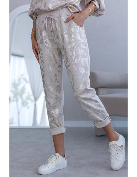 Spodnie Rossa Gold Beżowe