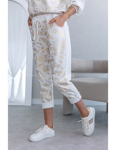 Spodnie Rossa Gold Ekri