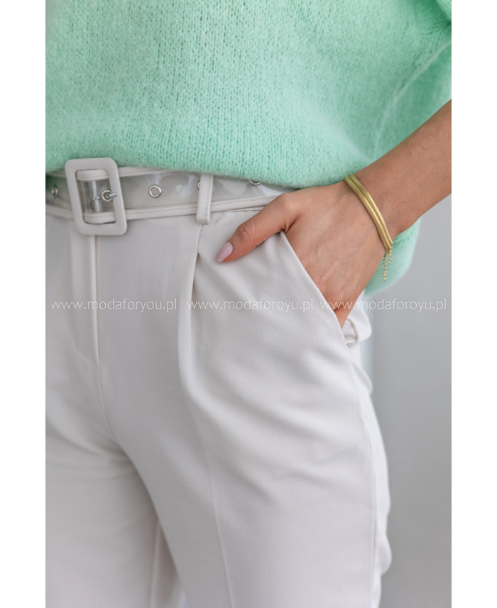 Spodnie Cygaretki Fortte Beżowe