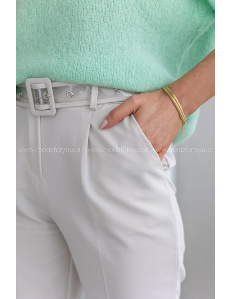 Spodnie Cygaretki Fortte Beżowe