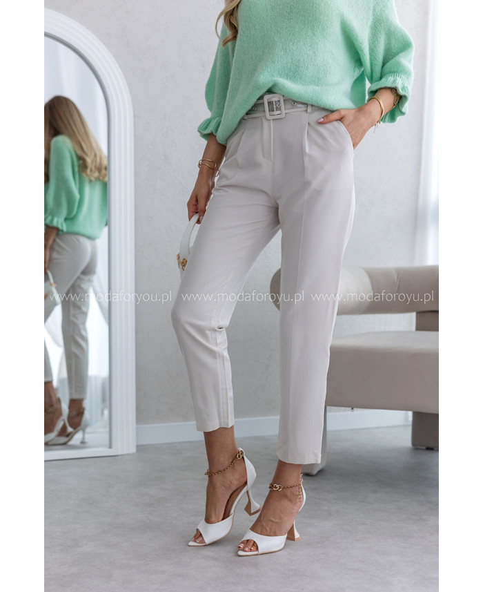 Spodnie Cygaretki Fortte Beżowe