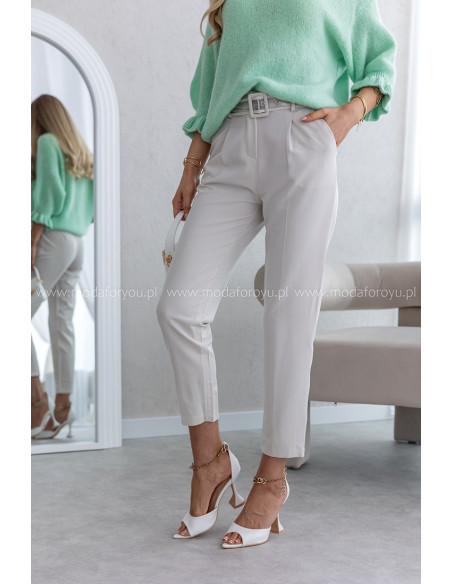 Spodnie Cygaretki Fortte Beżowe