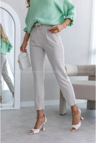 Spodnie Cygaretki Fortte Beżowe 2