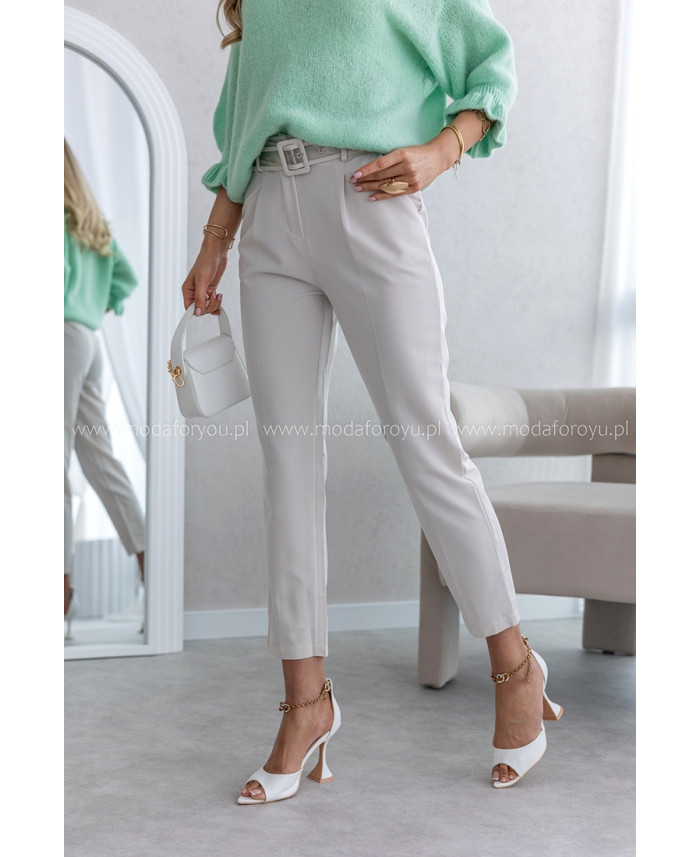 Spodnie Cygaretki Fortte Beżowe