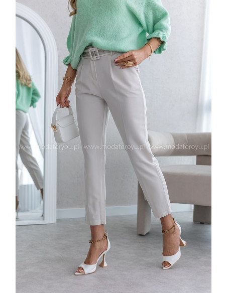 Spodnie Cygaretki Fortte Beżowe