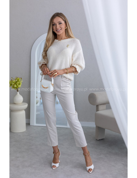 Spodnie Cygaretki Fortte Beżowe