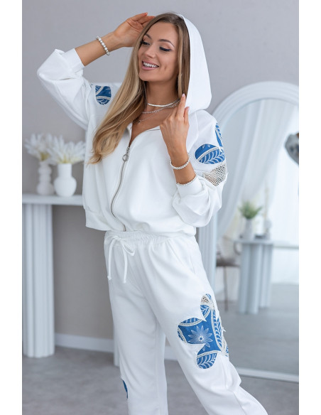 Spodnie Flower Jeans Ekri