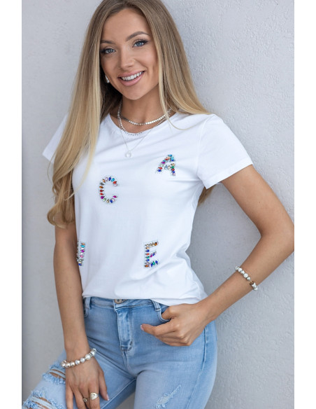 Bluzka Biała Literki