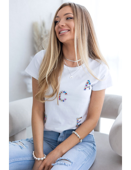 Bluzka Biała Literki