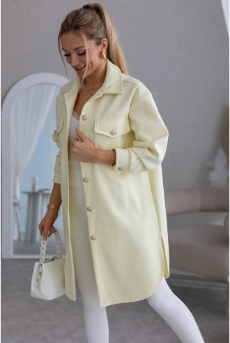 Kurtka Koszulowa Long Żółta 2