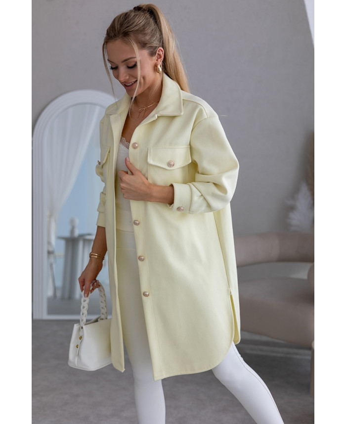 Kurtka Koszulowa Long Żółta