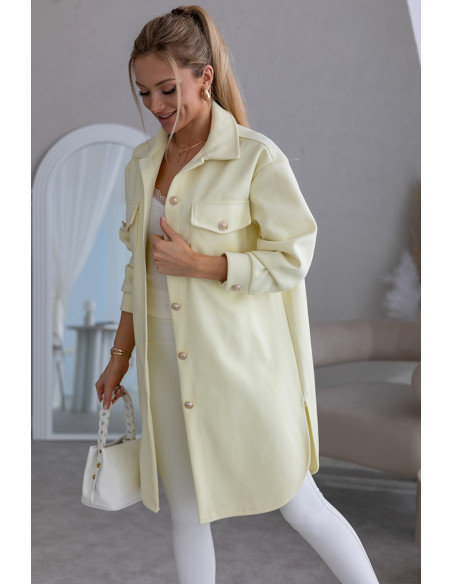 Kurtka Koszulowa Long Żółta