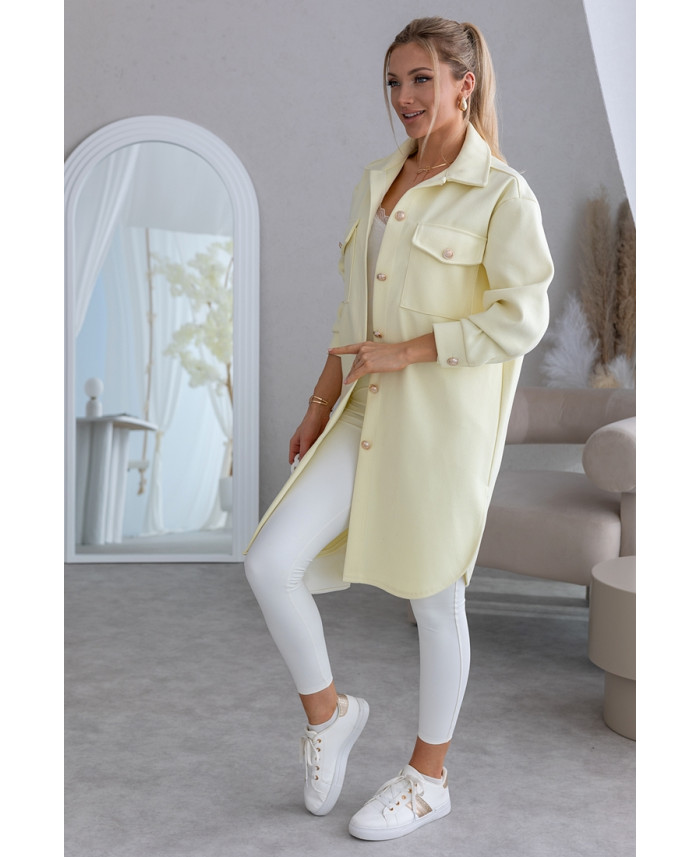 Kurtka Koszulowa Long Żółta