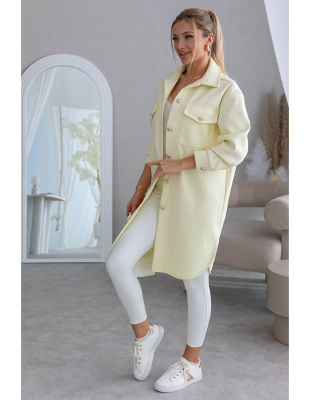 Kurtka Koszulowa Long Żółta