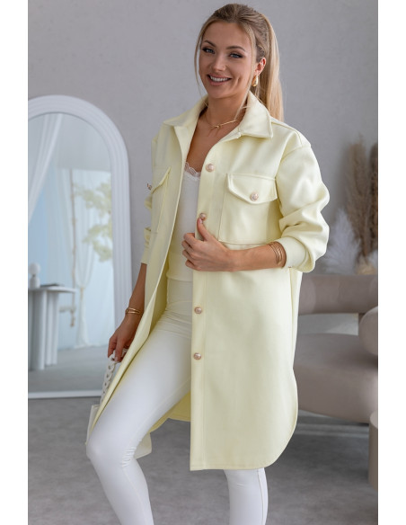 Kurtka Koszulowa Long Żółta
