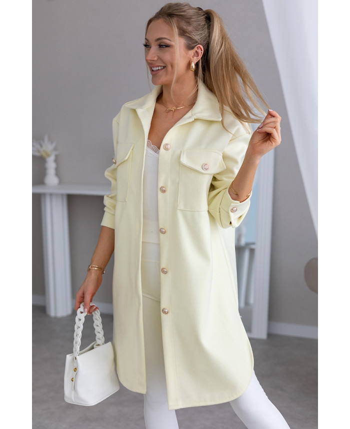 Kurtka Koszulowa Long Żółta