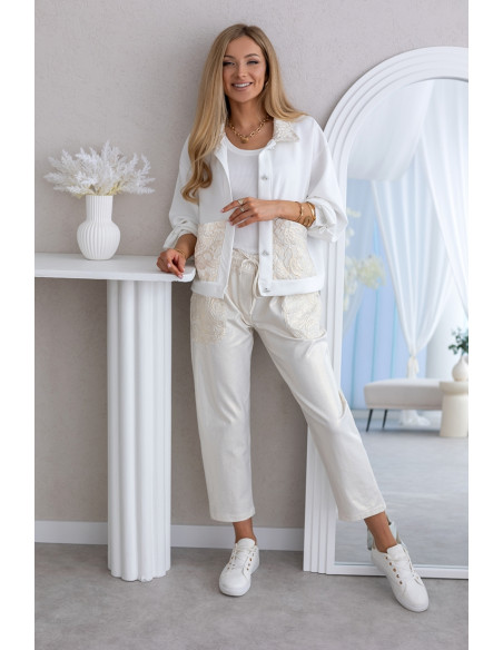 Spodnie Deep z Koronką