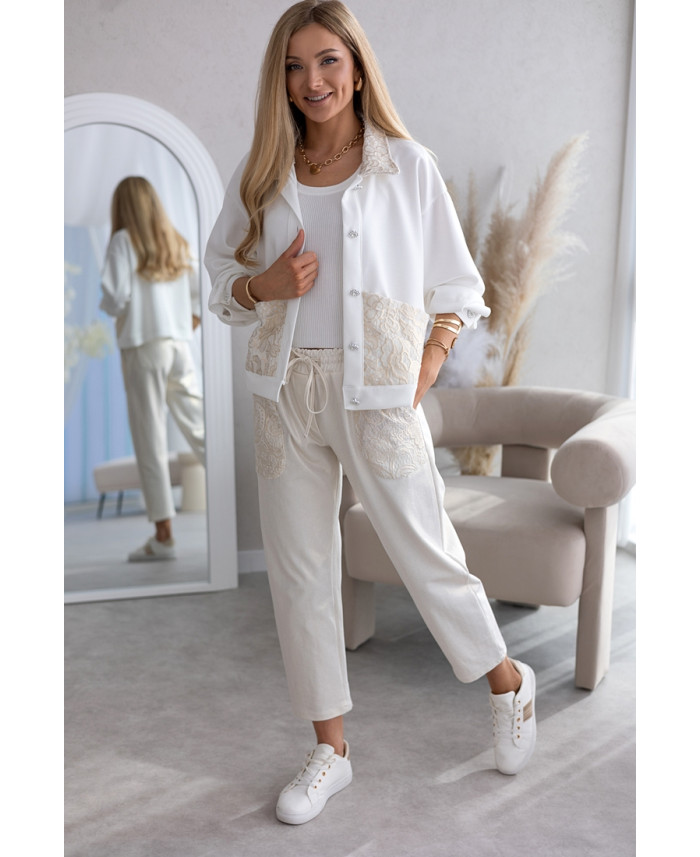 Spodnie Deep z Koronką