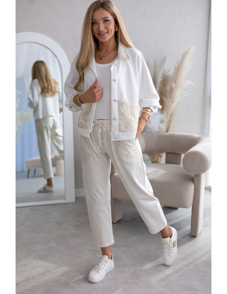 Spodnie Deep z Koronką