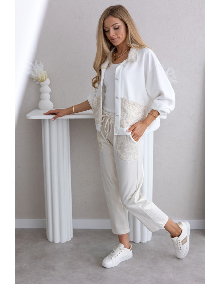 Spodnie Deep z Koronką