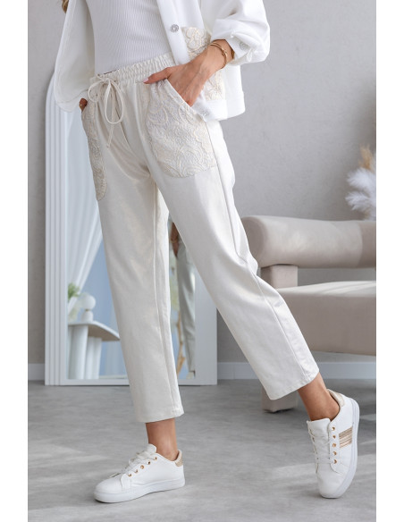 Spodnie Deep z Koronką