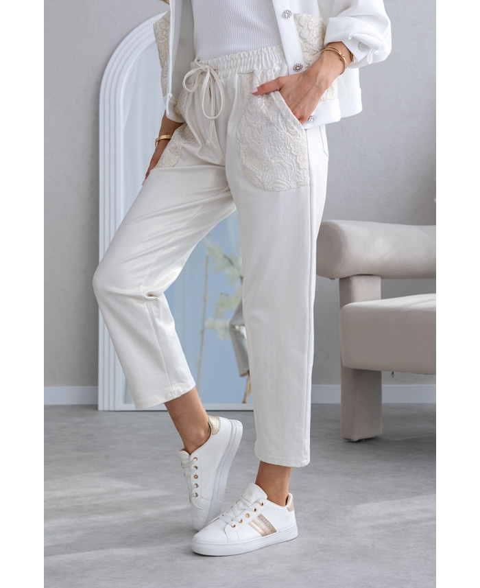 Spodnie Deep z Koronką