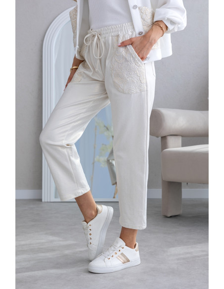 Spodnie Deep z Koronką