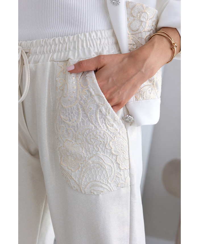 Spodnie Deep z Koronką