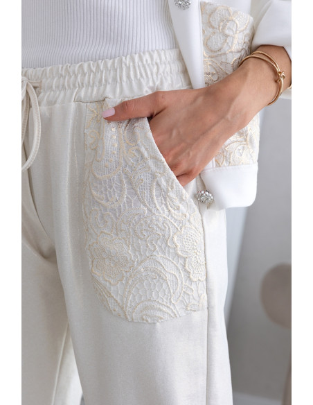 Spodnie Deep z Koronką