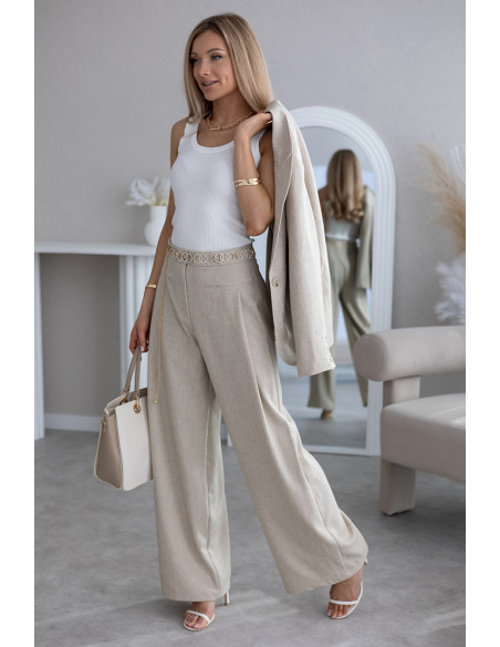 Komplet Teez  Ciemny  Beżowy