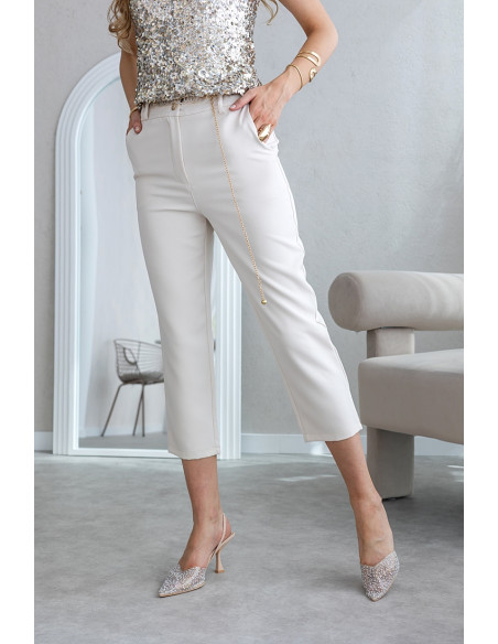 Spodnie Milos Beżowe